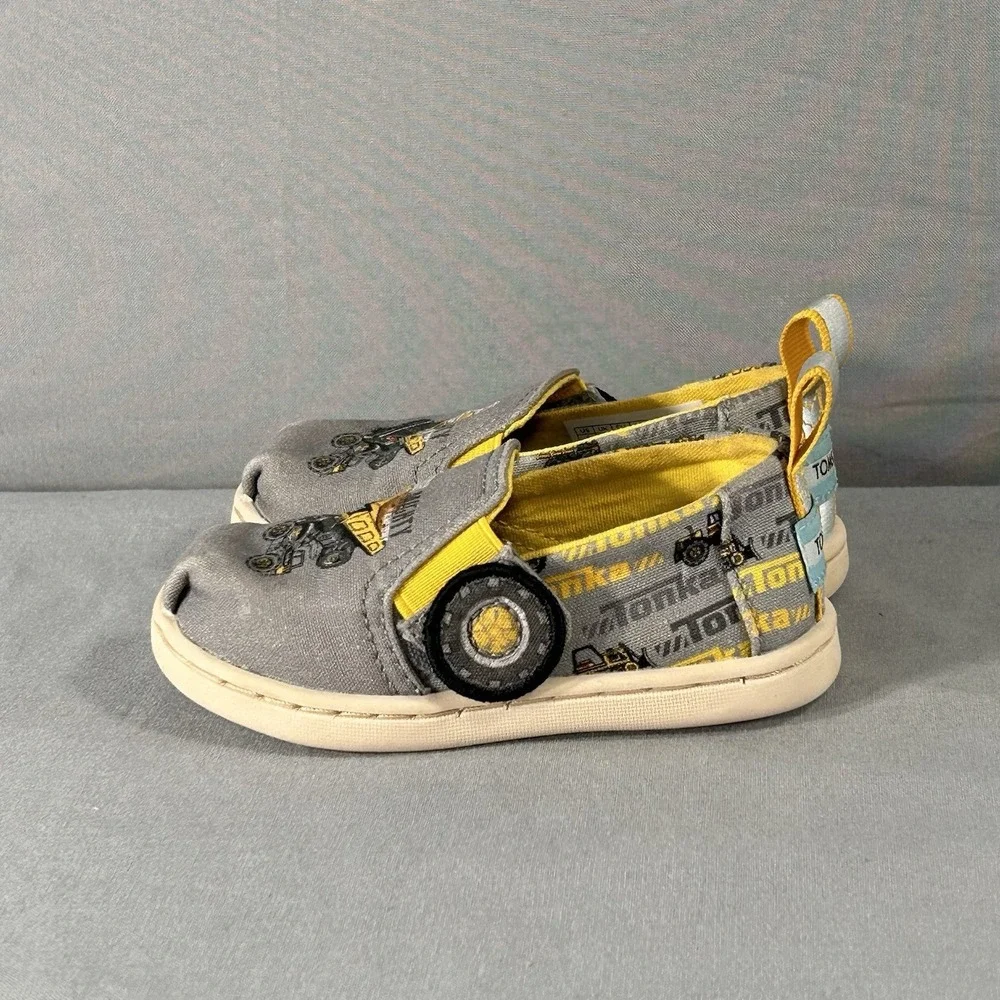TOMS X Tonka Trucks Toddler‎ Boys' Tiny Alpargata Slip-On Shoes Boys Size 5
